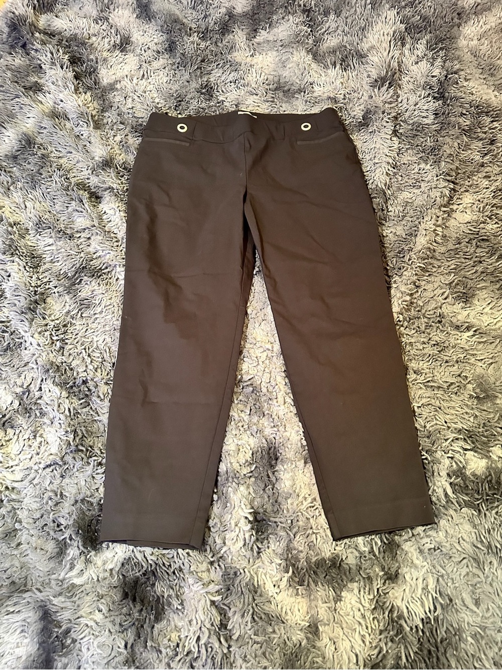 Maurices Women's Black Straight Cropped Chinos